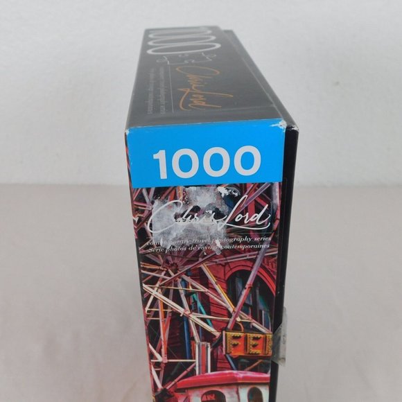 Jigsaw Puzzle Chris Lord Ferris Wheel Street Fair Mott Street 1000 Pc Complete - Picture 5 of 8